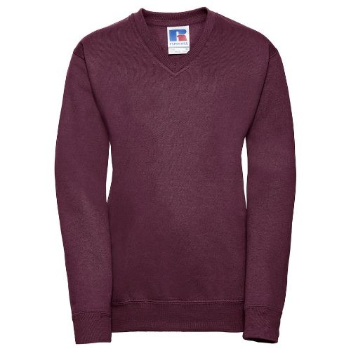 Russell Europe Kids V-Neck Sweatshirt Burgundy